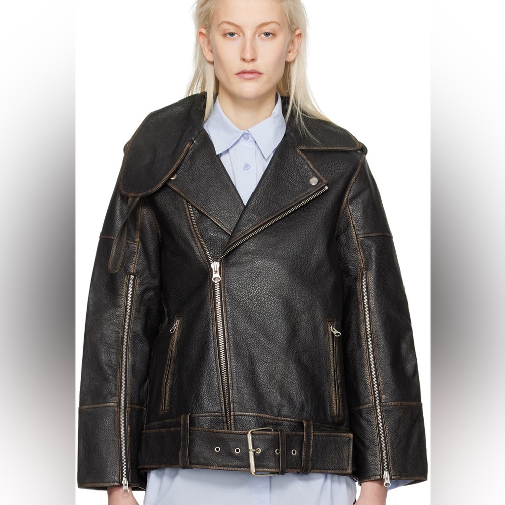 By Malene Birger Beatrisse Leather Biker Jacket
